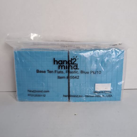 Hand 2 Mind Base Ten Flats Rods Blue Plastic Manipulatives Homeschool 5542 5532 - Picture 2 of 7